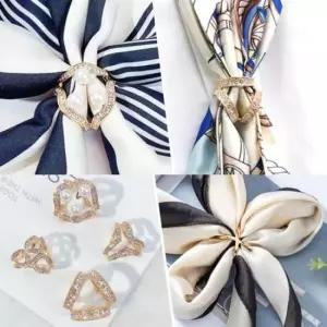 액세서리 퀄리티 좋은 스카프링 큐빅 브로치 버클 머플러 고리