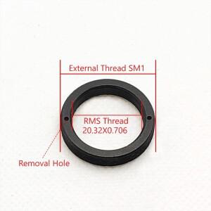 RMS To SM1 어댑터 링 내부 나사산 20.32x0.706 현미경 광학 액세서리