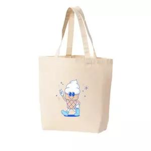 에코백 토트백 아이스크림 콘 귀여운 아이스크림 마스코트 그림 다양한 사이즈