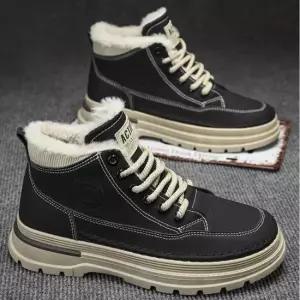 통굽 털 안감 발목까지 올라오는 기장 남성 방한 워커 남자워커 통굽워커 남자캐쥬얼신발