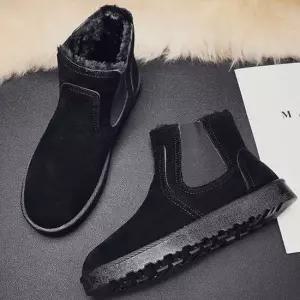 혹한기 겨울 부츠 남성 앵클부츠 방한 기모 안감 내피 패딩화 할머니털신발 털신