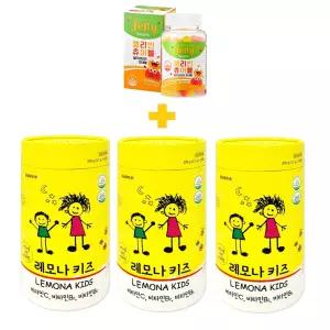 경남제약 어린이를 위한 비타민 레모나 키즈 츄어블 100정 비타민C 3통