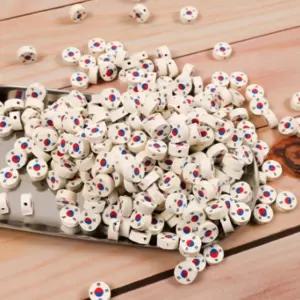 대용량 폴리머비즈 태극기 비즈 약 300개