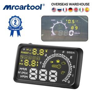 HUD 온보드 컴퓨터 자동차 속도 프로젝터 속도계 헤드업 디스플레이 허드 Obd2 앞유리 엔진 고장 연료 소비