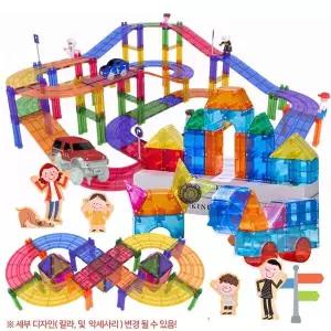 매직레이스 도로 자석블록286 기관용 어린이집 유치원 돌봄교실 특수교육 특수학급 인지교구 언어치료