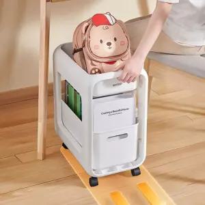 히키스 부드러운 2단 수납 서랍형 슬라이딩 이동식 트롤리 ecoco/정리 수납 트롤리 진열 카트 활용 선반