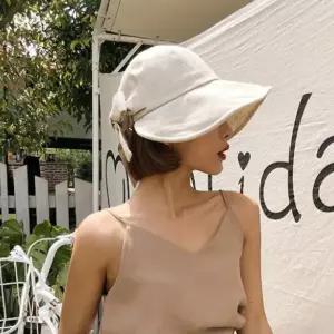 야구모자 3컬러 리본 러블리 린넨 버킷햇 산책모자 바캉스룩