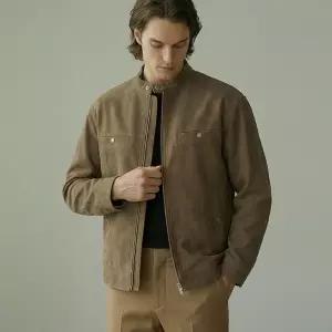 라이더 남자가죽잠바 바이크 남성 자켓 30대 오토바이 스웨이드 레더재킷 점퍼 화이트블럭9