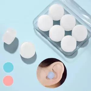 부드러운 실리콘 귀마개 6p 수면용 방음 이어플러그 소음차단 청력보호 수영 샤워