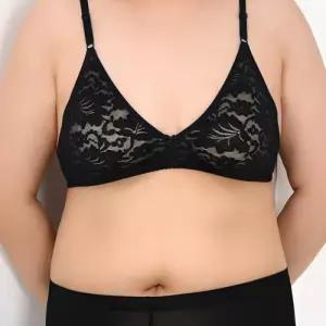 쟈가드 스판 망사 가벼운 B컵브라 빅사이즈 여성 왕뽕