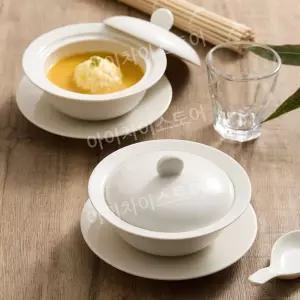 뚜껑죽그릇 중식 탕그릇 그라탕 스튜 소형 대접 찜요리 그릇 국 스프볼 뚜