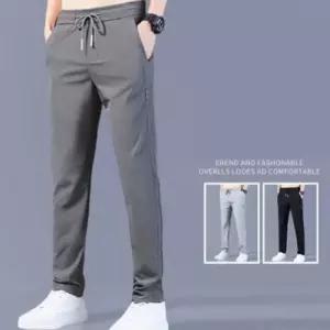허리밴딩긴바지 일자핏슬랙스 아웃도어팬츠 쿨링면바지 IS-PA46