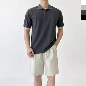 [셀러허브]ACC SS1013M 남자 베이직 반밴딩 코튼 치노 핀턱 반바지 (S37685489)