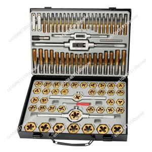 86피스 탭 앤 다이 세트 합금강 SAE 및 미터법 공구 티타늄 코팅  케이스