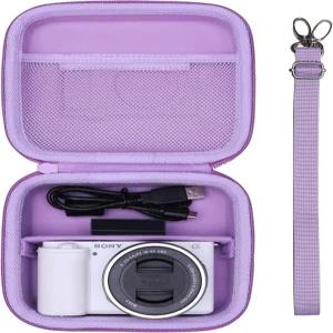 소니 알파 ZV-E10/ ZVE10 II/a6400/6700/A6100/A6000 카메라용 DR-AMIU 하드 케이스 및 16-50mm 렌즈 캐논