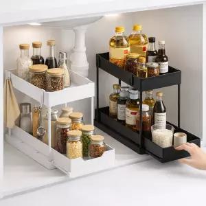 TLB 하벨 리브온 싱크대 하부장 2단 슬라이딩 수납선반