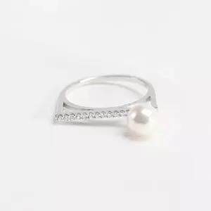 (실버) 린다 진주 스틱 반지