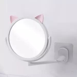 거울 빠띠라인 큐티레빗 원형 욕실형 붙이는 2단거울