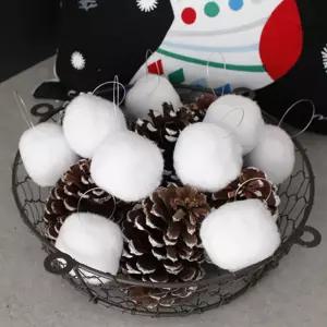 크리스마스파티용품 눈송이 솜장식 크리스마스 트리 장식품 인테리어 소품