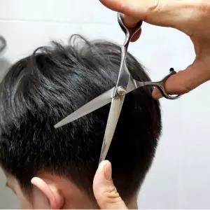스텐레스 미용 이발 커트 일자가위 커트 가위 미용 헤어 실 앞머리