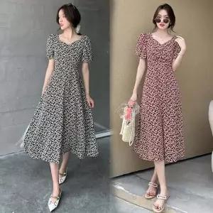 뒷트임 앵두 반팔 원피스 URD-325 스커트원피스