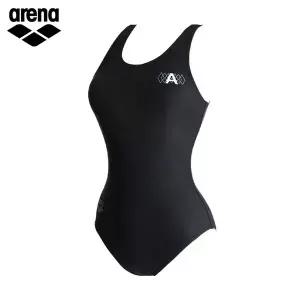아레나 일반 U백 블랙 여성 원피스 수영복 A3FL1LD01