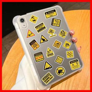 53PCS 재미있는 경고 표시 스티커 유머 인용문 데칼 현실적인 복고풍 그래피티 아트 스케이트보드 기타 자