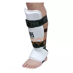 킥복싱 스파링용 흰색 PU 발등정강이보호대 무술도장 격투가 운동부 수련용 체육고