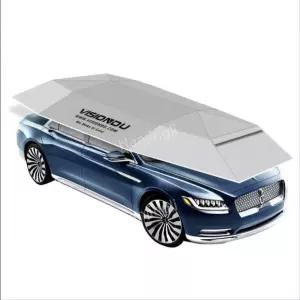 파라솔 차량용 간이차고 그늘막 전동 보호 우박 자동차 지붕 실버 배터리 자동