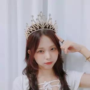 클리 웨딩 티아라 머리띠 골드