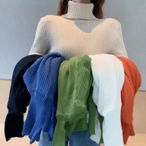 니트목폴라 기모안감 융털터틀넥 긴팔폴라티셔츠