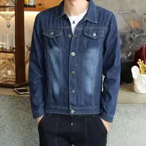 남성 빈티지 클래식 스타일 포켓 스티치 데님 청 자켓 남자봄 남자봄아 우터 진청 아