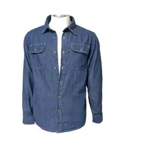 루미나D 남자 봄 가을 청남방 셔츠 작업복 데님 청색