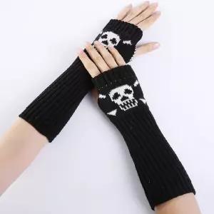 [OPK] 니트 해골 핸드워머 팔토시 패션 암워머