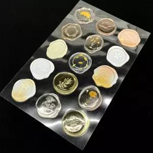 에폭시 투명 실링왁스 스티커 오렌지