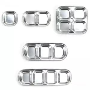 스텐 유치원 어린이집 간식 반찬 그릇 양념 소스 종지 나눔접시 반찬접시 1칸 2칸 3칸 4칸