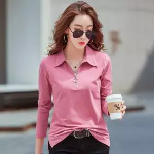 후크 셔츠 긴팔 여자 여성 긴소매 반집업 슬림핏 카라 티셔츠 S4 사계절 지퍼 집업 골프 슬림핏