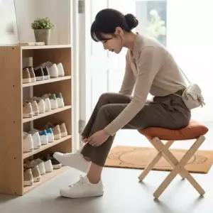 신발 의자 휴대용 접이식 간편 틈새 수납 현관문 유치원 슈벤치 스툴