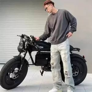 블랙 워리어 전기 자전거 3000w 모터 45v60ah 배터리 성인 20인치 타이어 모든 지형 충격 흡수 전자