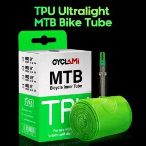 CYCLAMI 초경량 자전거 이너튜브 26 27.5 29인치 MTB TPU 소재 타이어 45mm 프렌치 밸브