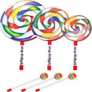 몰렛 10인치 8인치 6인치 퍼커션 롤리팝 핸드 드럼 음악 도구 리듬 악기가 포함된 포레인암 3피스