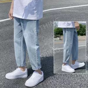 편한 남자 밴딩 빅사이즈 청바지 가을 연청 고무줄