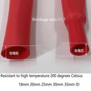 40mm 실리콘 열 수축 튜브 절연 슬리브 실리카겔