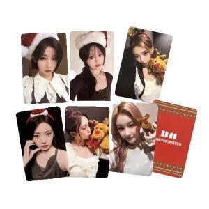 6개/세트 BABYMONSTER 아이돌 걸스 신규 시리즈 크리스마스 포토카드 아현 로라 아사 HD 프린트 로모 치키