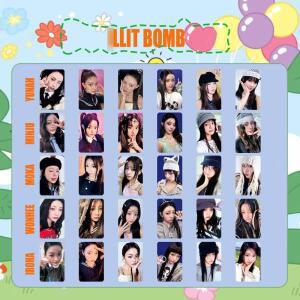 6개/세트 ILLIT 아이돌 걸 그룹 새 앨범 BOMB HD 프린트 포토카드 윤아 민주 모카 원희 이로하 싱글 로모