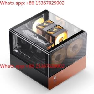 2025 JONSBO V12 솔리드 우드 MATX 블랙 케이스 두 개의 ARGB 팬 포함 270 ° 파노라마 선루프 글라스 지원