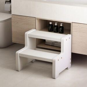 가정용 성인 아동 나무 이동식 사다리 발판 원목 주방계단 스텝스툴 2단 계단 낮은 의자