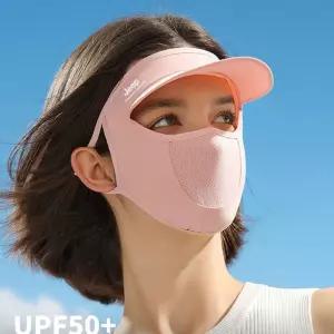 일체형 여성용 구멍뚫린 모자마스크 여름