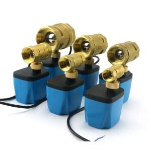 스마트 1/2 폐쇄 전동 볼 밸브 2 선 황동 전기 솔레노이드 DN15 DN20 DN25 DN32 3/4 1 220V 12V 24V