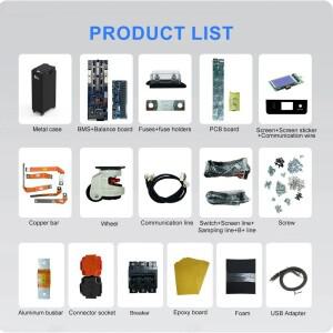 EU 스톡 그레이드A 16kWh LISHEN314 48V 리튬인산철 배터리 DIY Seplos V4 키트 10A 액티브 밸런서 CAN RS4